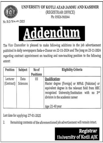 Data Science Jobs in AJK